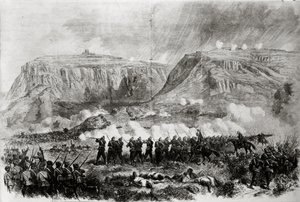 La expedición abisinia: La batalla en Arogee, antes de Magdala, el Viernes Santo, 10 de abril, publicado en 